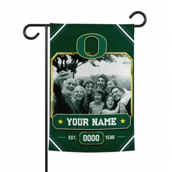 Oregon Ducks Garden Flag - Customized Photo Frame Green