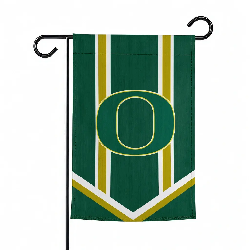 Oregon Ducks Garden Flag Personalized Chevron Stripes Green Best Selling Oregon Ducks Garden Flag Personalized Chevron Stripes Green Best Selling
