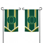 Oregon Ducks Garden Flag Personalized Chevron Stripes Green Best Selling
