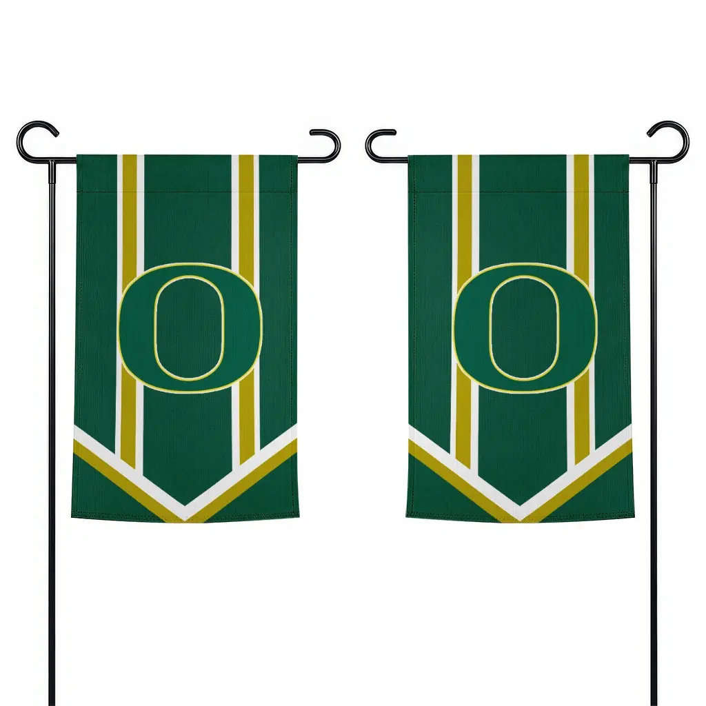 Oregon Ducks Garden Flag Personalized Chevron Stripes Green Fashion Forward Oregon Ducks Garden Flag Personalized Chevron Stripes Green Fashion Forward