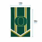 Oregon Ducks Garden Flag Personalized Chevron Stripes Green Best Selling