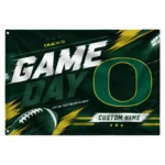 Oregon Ducks House Flag Custom Action Streaks Green Best Selling