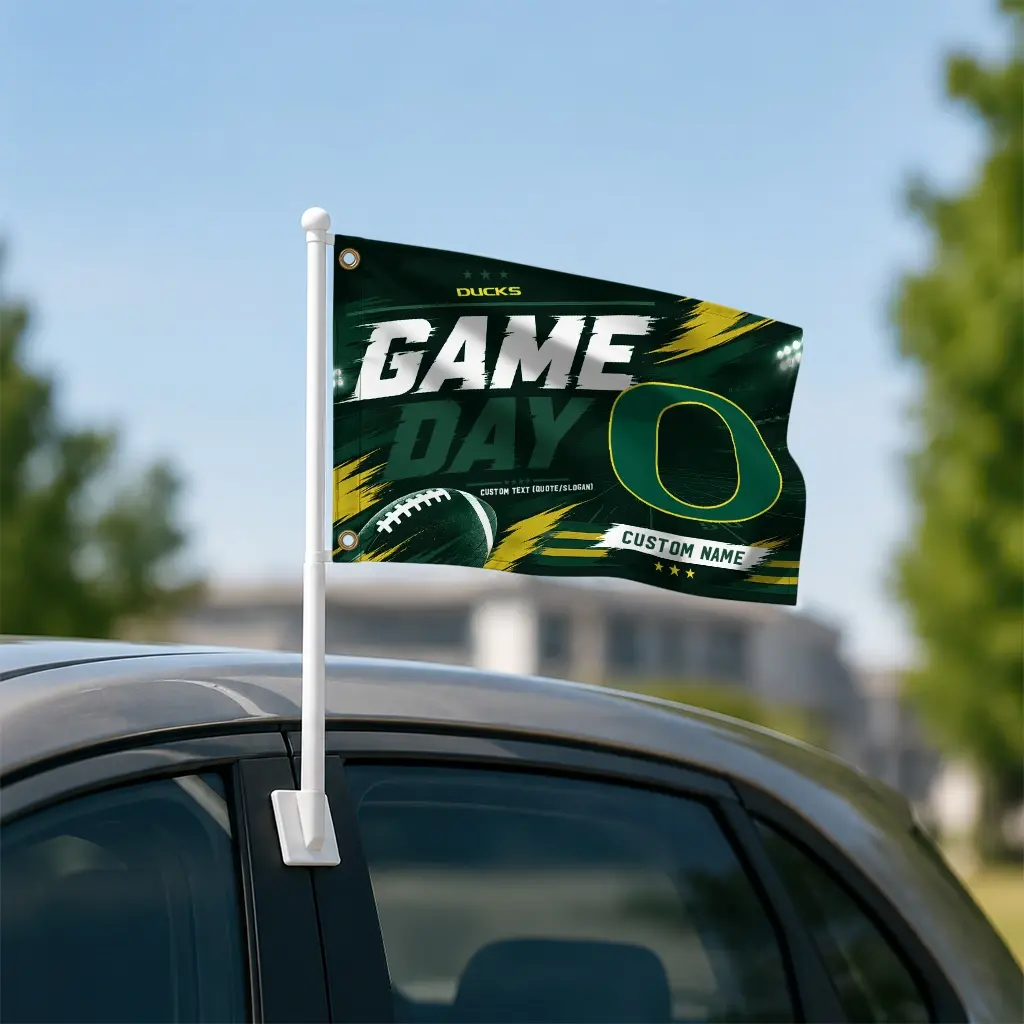 Oregon Ducks House Flag Custom Action Streaks Green Latest Model Oregon Ducks House Flag Custom Action Streaks Green Latest Model