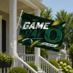 Oregon Ducks House Flag Custom Action Streaks Green Best Selling