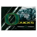 Oregon Ducks House Flag Custom Diagonal Stripes Green Best Selling