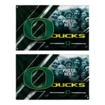 Oregon Ducks House Flag Custom Diagonal Stripes Green Best Selling
