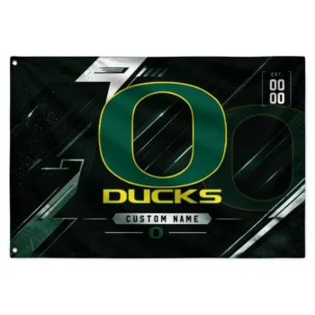 Oregon Ducks House Flag Customized Speed Slashes Green Best Selling