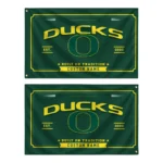 Oregon Ducks House Flag Personalized Ornate Border Green Best Selling