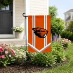 Oregon State Beavers Garden Flag Custom Chevron Stripes Orange Best Selling