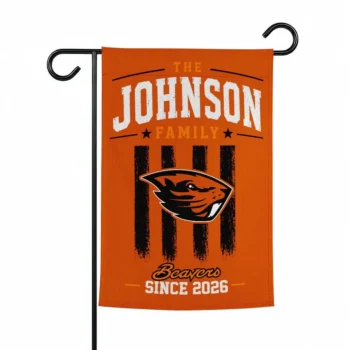 Oregon State Beavers Garden Flag Personalized Distressed Stripes Orange Best Selling
