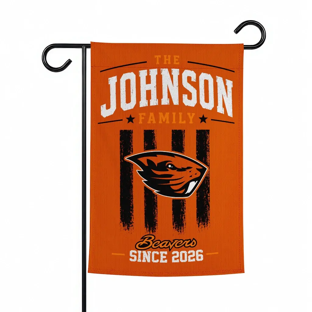 Oregon State Beavers Garden Flag Personalized Distressed Stripes Orange Best Selling Oregon State Beavers Garden Flag Personalized Distressed Stripes Orange Best Selling