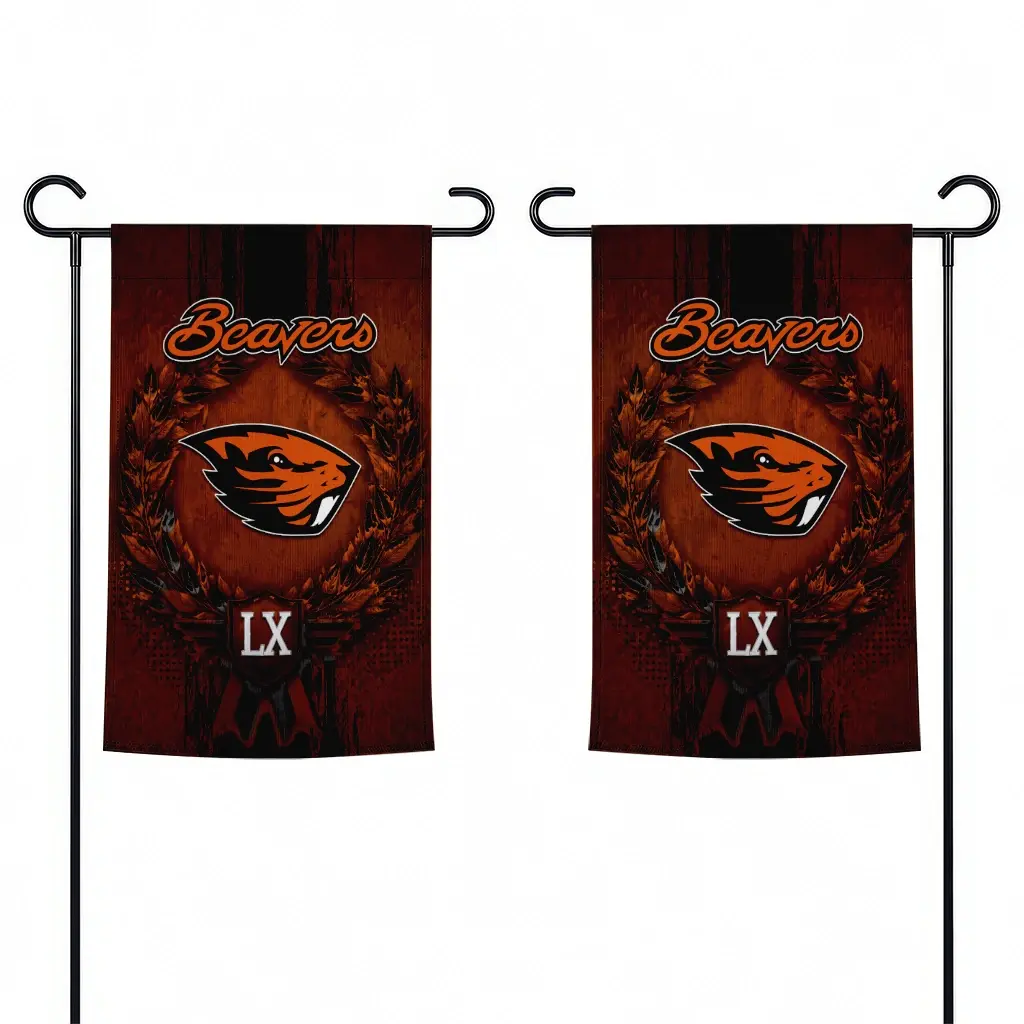 Oregon State Beavers Garden Flag Personalized Laurel Wreath Orange Fashion Forward Oregon State Beavers Garden Flag Personalized Laurel Wreath Orange Fashion Forward