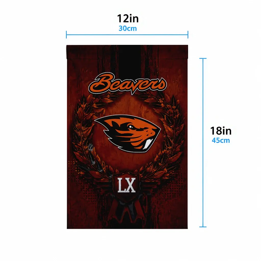 Oregon State Beavers Garden Flag Personalized Laurel Wreath Orange High Quality Oregon State Beavers Garden Flag Personalized Laurel Wreath Orange High Quality