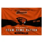 Oregon State Beavers House Flag Custom Brushed Streaks Orange Best Selling