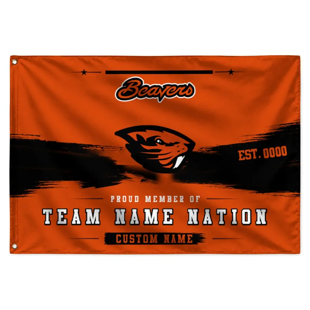Oregon State Beavers House Flag Custom Brushed Streaks Orange Best Selling Oregon State Beavers House Flag Custom Brushed Streaks Orange Best Selling