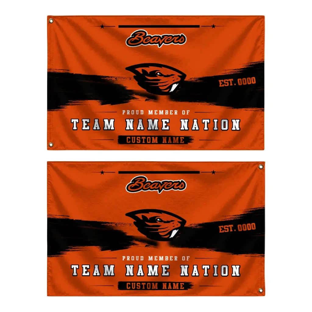 Oregon State Beavers House Flag Custom Brushed Streaks Orange Fashion Forward Oregon State Beavers House Flag Custom Brushed Streaks Orange Fashion Forward