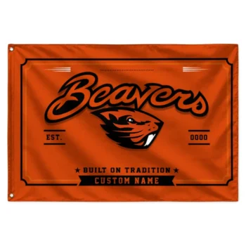 Oregon State Beavers House Flag Custom Ornate Border Orange Best Selling