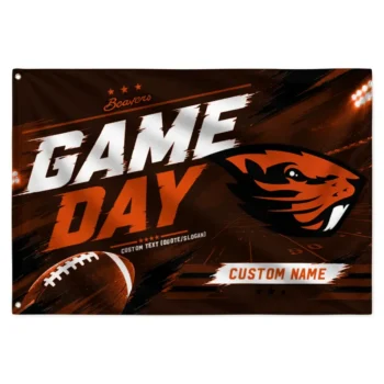 Oregon State Beavers House Flag Customized Action Streaks Orange Best Selling