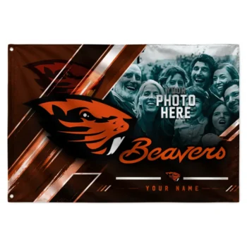 Oregon State Beavers House Flag Customized Diagonal Stripes Orange Best Selling