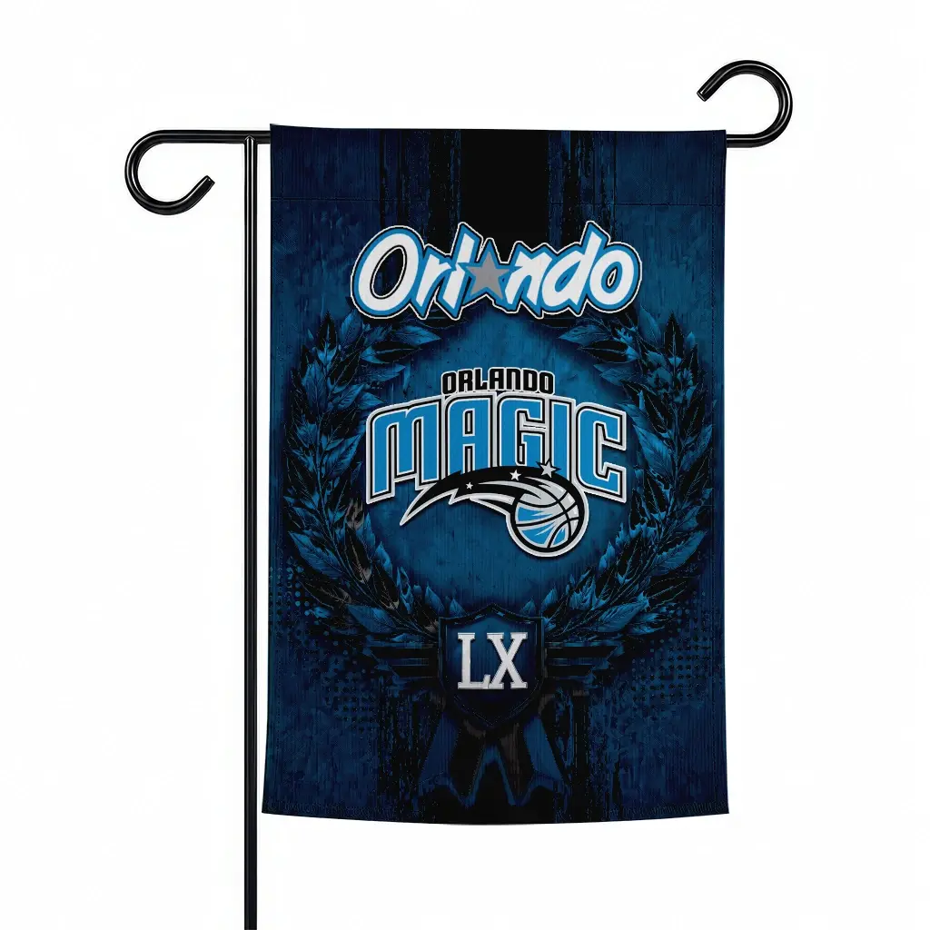 Orlando Magic Garden Flag Custom Laurel Wreath Blue Best Selling Orlando Magic Garden Flag Custom Laurel Wreath Blue Best Selling