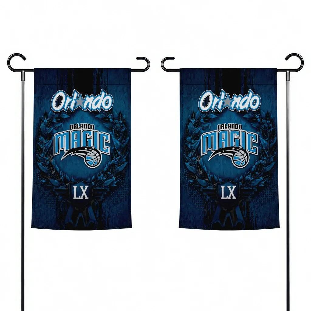Orlando Magic Garden Flag Custom Laurel Wreath Blue Fashion Forward Orlando Magic Garden Flag Custom Laurel Wreath Blue Fashion Forward