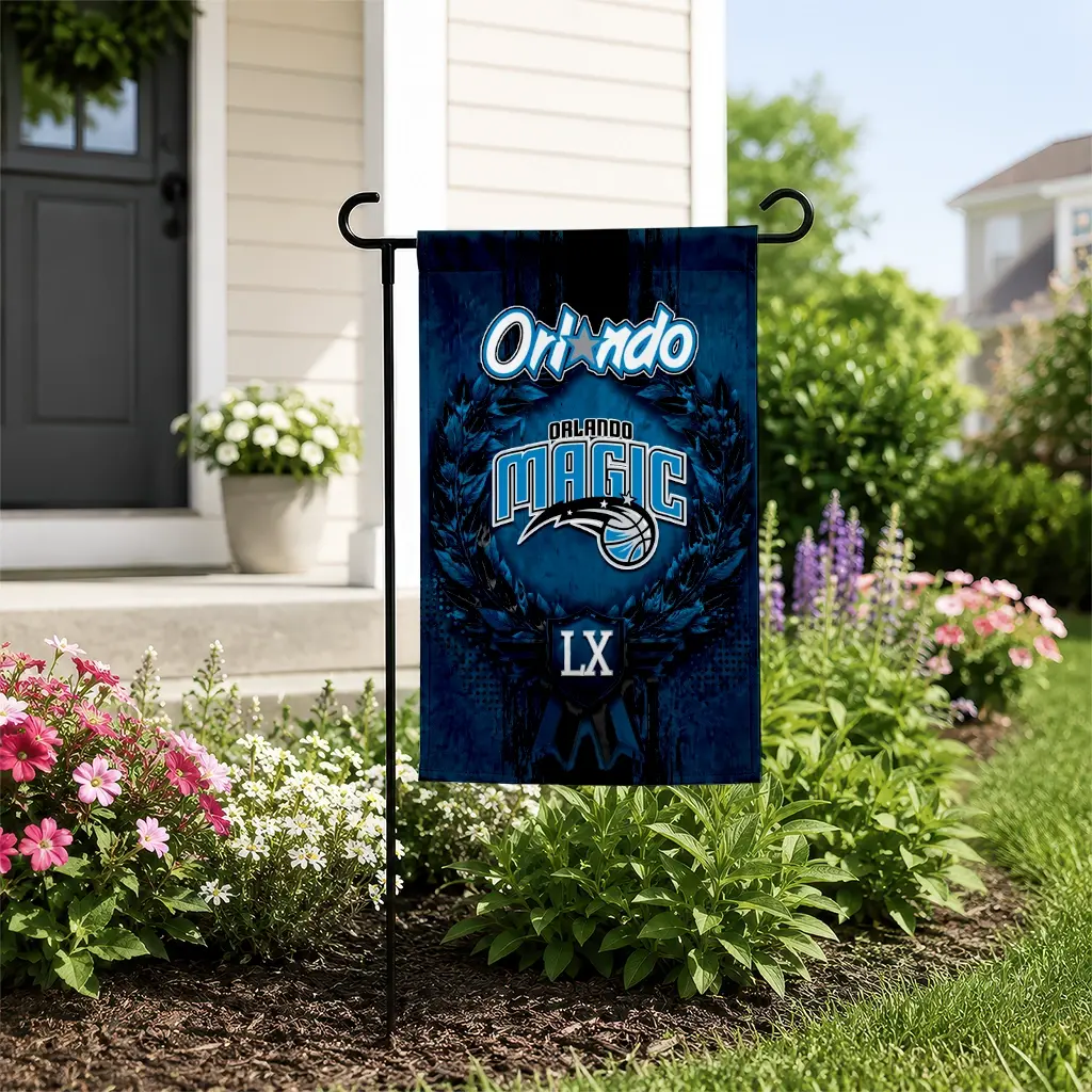 Orlando Magic Garden Flag Custom Laurel Wreath Blue New Arrival Orlando Magic Garden Flag Custom Laurel Wreath Blue New Arrival