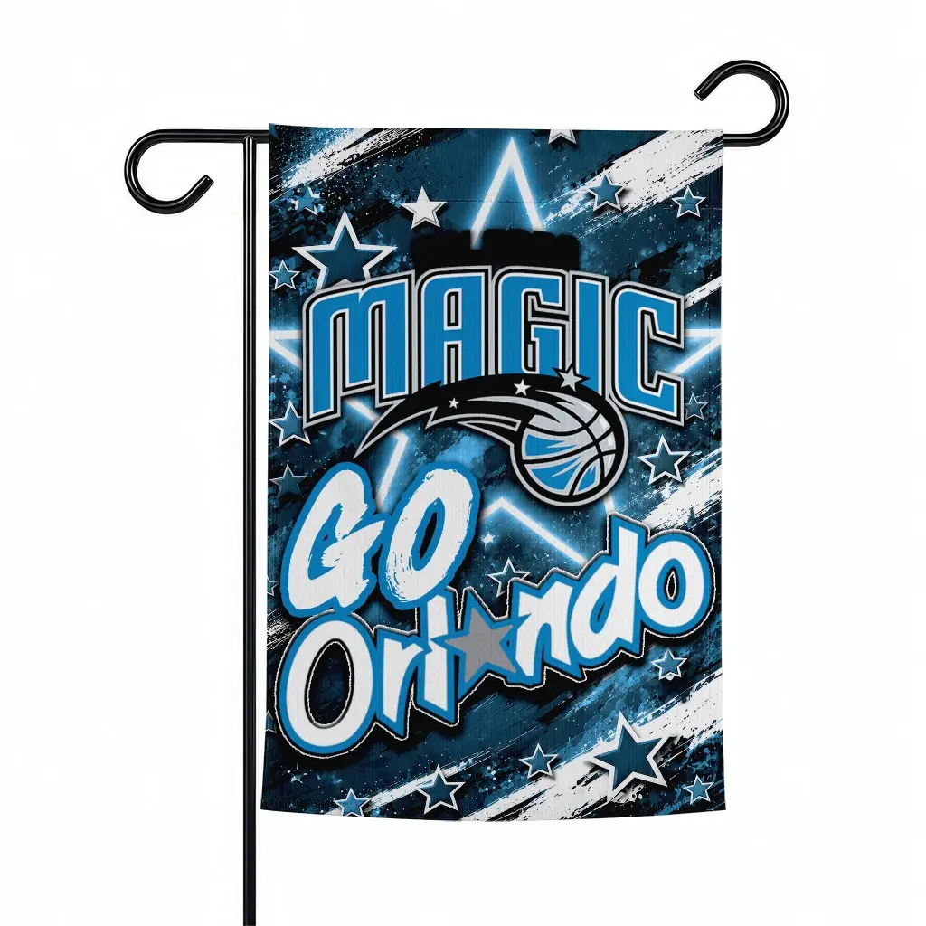Orlando Magic Garden Flag Personalized Glowing Star Blue Best Selling Orlando Magic Garden Flag Personalized Glowing Star Blue Best Selling