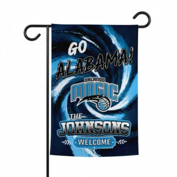 Orlando Magic Garden Flag Personalized Swirl Vortex Blue Best Selling