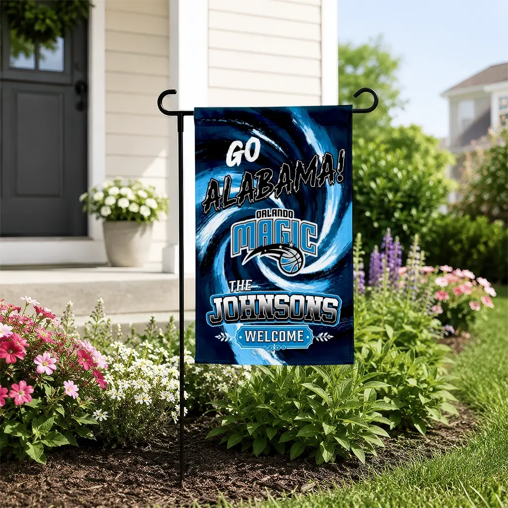 Orlando Magic Garden Flag Personalized Swirl Vortex Blue New Arrival Orlando Magic Garden Flag Personalized Swirl Vortex Blue New Arrival