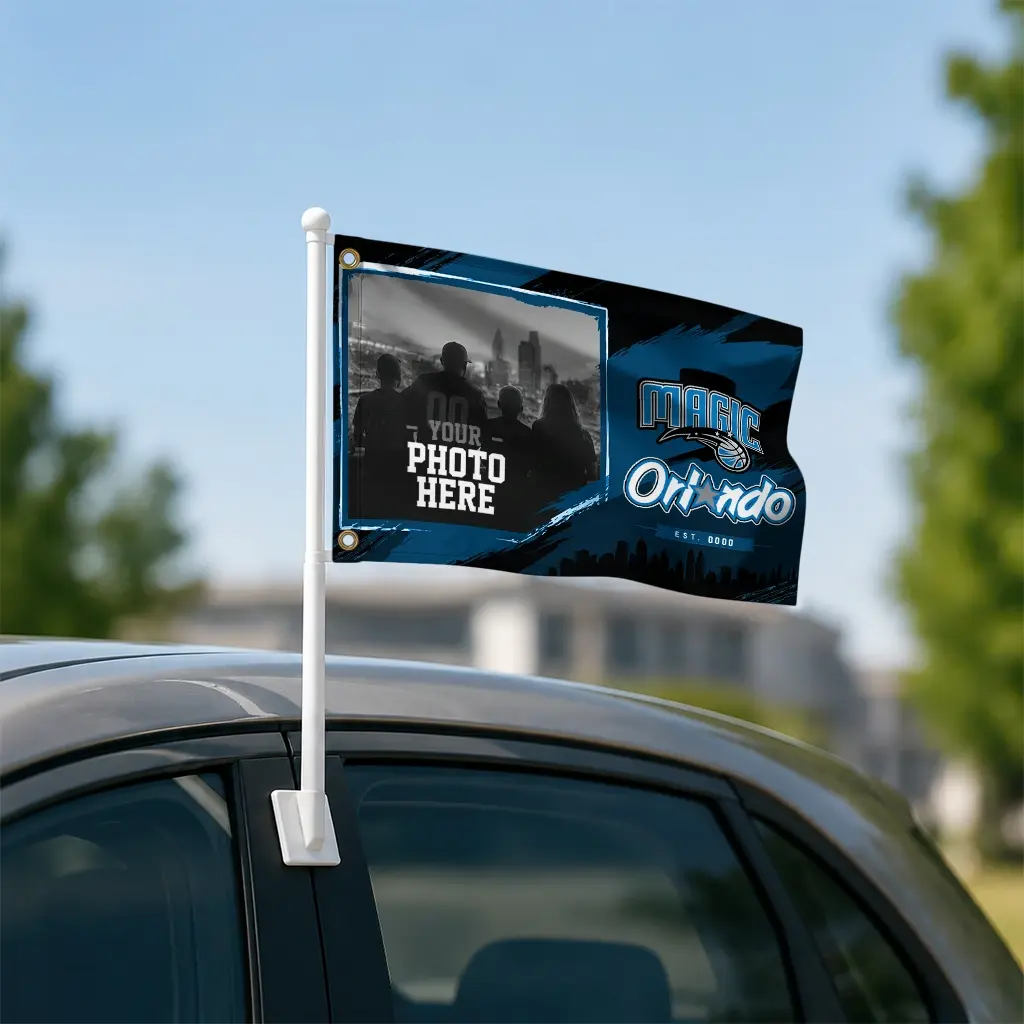 Orlando Magic House Flag Custom Framed Photo Blue Black Latest Model Orlando Magic House Flag Custom Framed Photo Blue Black Latest Model