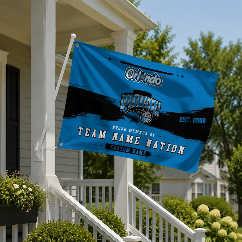 Orlando Magic House Flag Customized Brushed Streaks Blue New Arrival Orlando Magic House Flag Customized Brushed Streaks Blue New Arrival