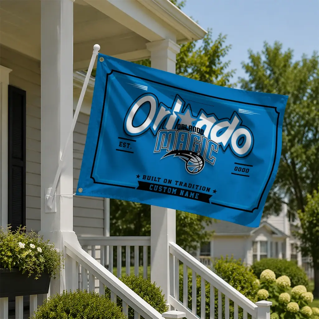 Orlando Magic House Flag Customized Ornate Border Blue New Arrival Orlando Magic House Flag Customized Ornate Border Blue New Arrival