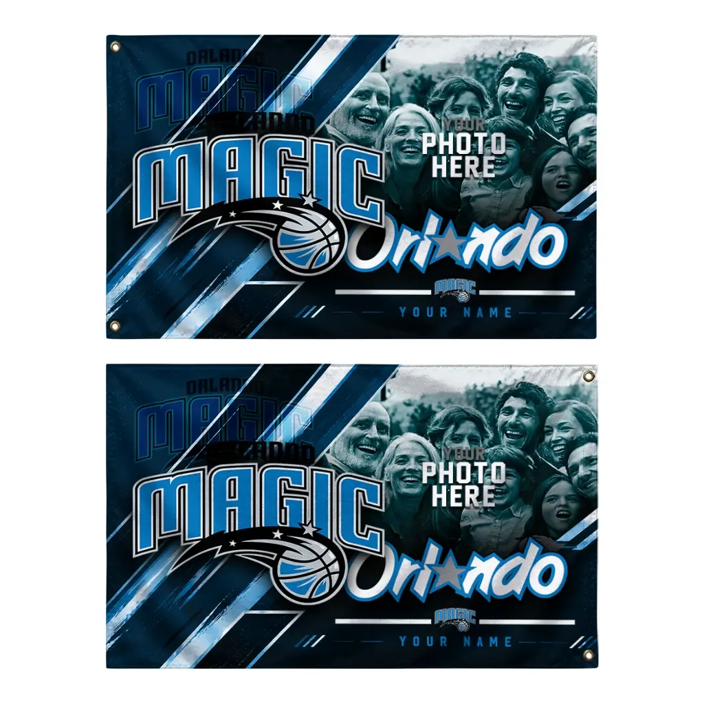 Orlando Magic House Flag Personalized Diagonal Stripes Blue Fashion Forward Orlando Magic House Flag Personalized Diagonal Stripes Blue Fashion Forward