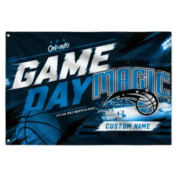 Orlando Magic House Flag Personalized Energy Brushstrokes Blue Best Selling