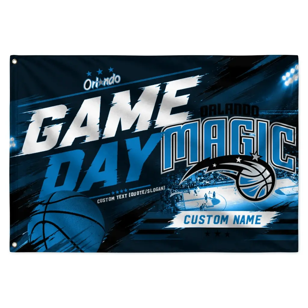 Orlando Magic House Flag Personalized Energy Brushstrokes Blue Best Selling Orlando Magic House Flag Personalized Energy Brushstrokes Blue Best Selling