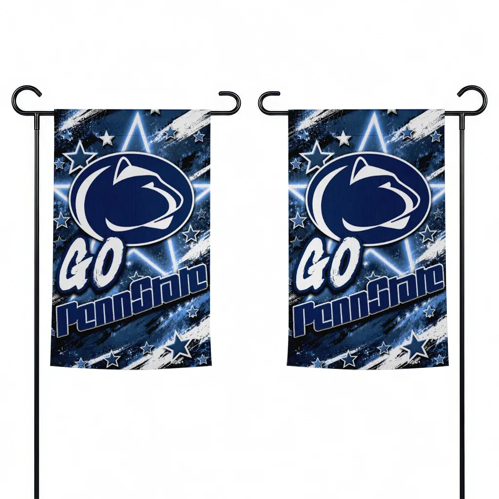 Penn State Nittany Lions Garden Flag Customized Glowing Star Blue Fashion Forward Penn State Nittany Lions Garden Flag Customized Glowing Star Blue Fashion Forward