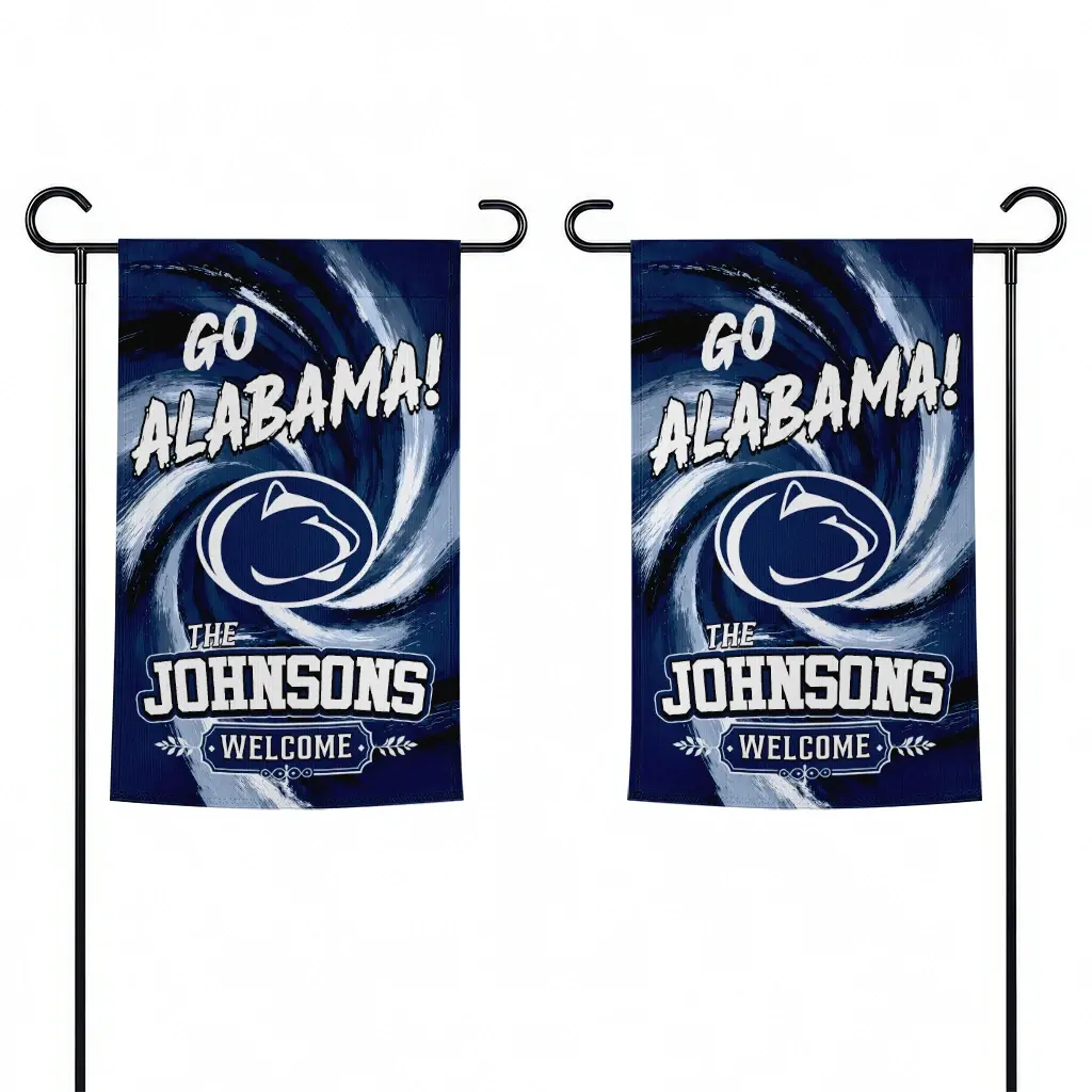 Penn State Nittany Lions Garden Flag Customized Swirl Vortex Blue Fashion Forward Penn State Nittany Lions Garden Flag Customized Swirl Vortex Blue Fashion Forward