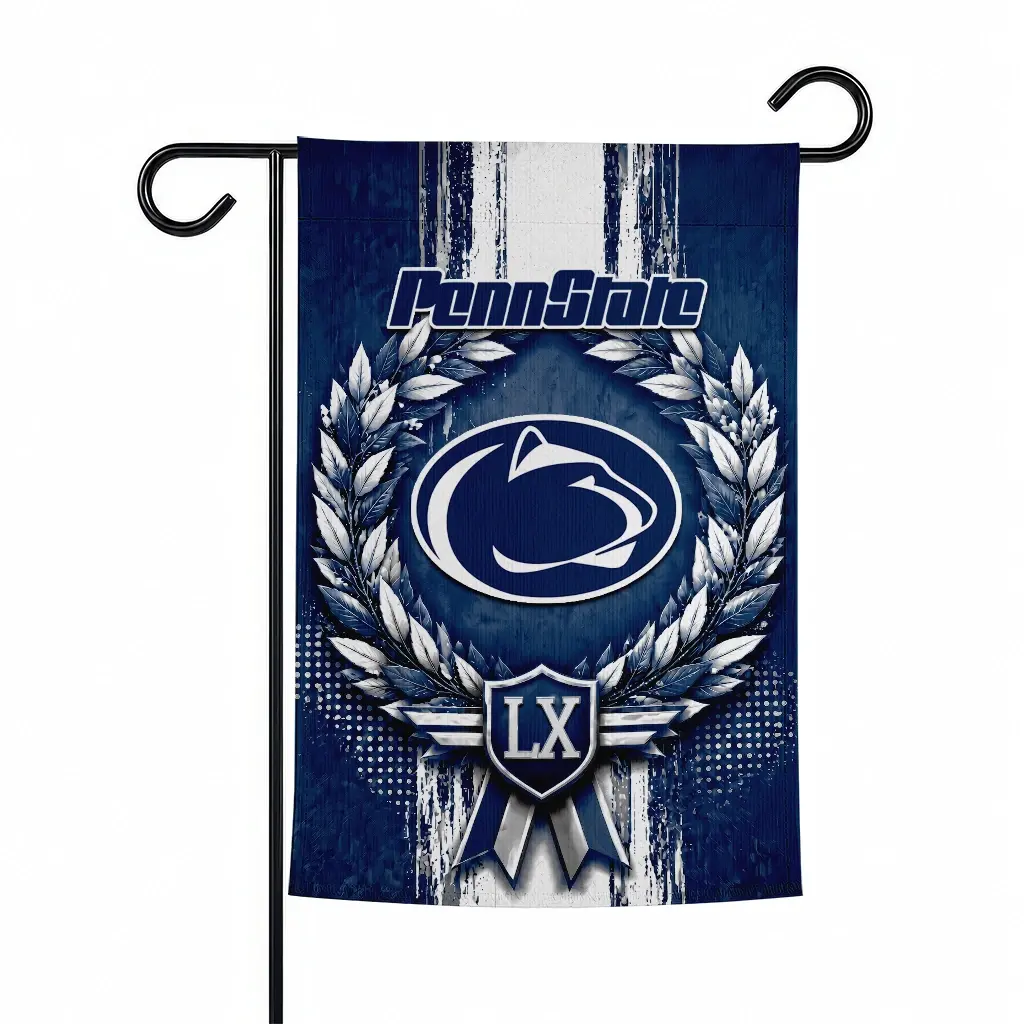 Penn State Nittany Lions Garden Flag Personalized Laurel Wreath Blue Best Selling Penn State Nittany Lions Garden Flag Personalized Laurel Wreath Blue Best Selling