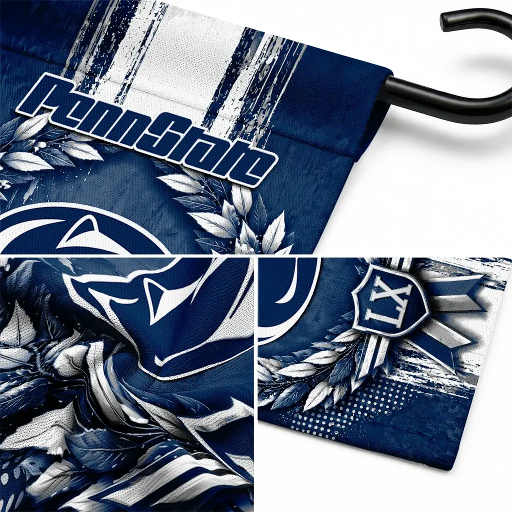Penn State Nittany Lions Garden Flag Personalized Laurel Wreath Blue Latest Model Penn State Nittany Lions Garden Flag Personalized Laurel Wreath Blue Latest Model