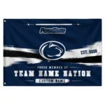 Penn State Nittany Lions House Flag Custom Brushed Streaks Blue Best Selling