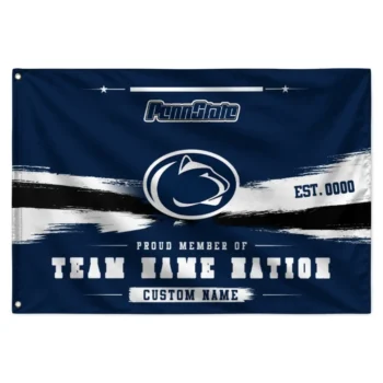 Penn State Nittany Lions House Flag Custom Brushed Streaks Blue Best Selling