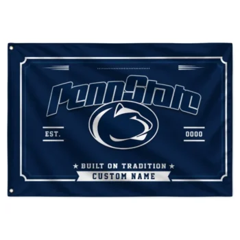 Penn State Nittany Lions House Flag Custom Ornate Border Blue Best Selling