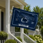 Penn State Nittany Lions House Flag Custom Ornate Border Blue Best Selling