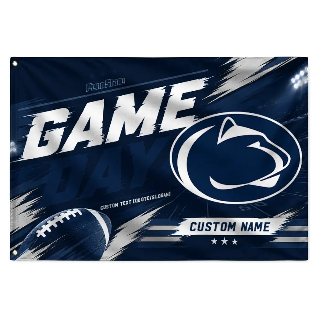 Penn State Nittany Lions House Flag Customized Action Streaks Blue Best Selling Penn State Nittany Lions House Flag Customized Action Streaks Blue Best Selling