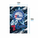 Philadelphia 76ers Garden Flag Custom Glowing Star Blue Best Selling