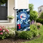Philadelphia 76ers Garden Flag Custom Glowing Star Blue Best Selling