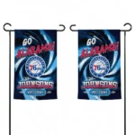 Philadelphia 76ers Garden Flag Custom Swirl Vortex Blue Best Selling