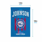 Philadelphia 76ers Garden Flag Customized Distressed Stripes Blue Best Selling