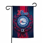 Philadelphia 76ers Garden Flag Customized Laurel Wreath Blue Best Selling
