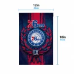 Philadelphia 76ers Garden Flag Customized Laurel Wreath Blue Best Selling